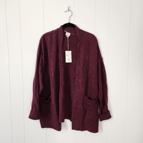 A New Day Purple Mulberry Open Cardigan - Picture 1 of 4